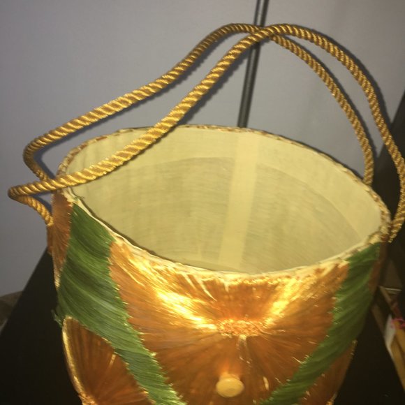 AMAZING VINTAGE 1950'S HUGE BAG/HAT BOX/ BEACH BAG IN EXCELLENT CONDITION - Picture 7 of 9